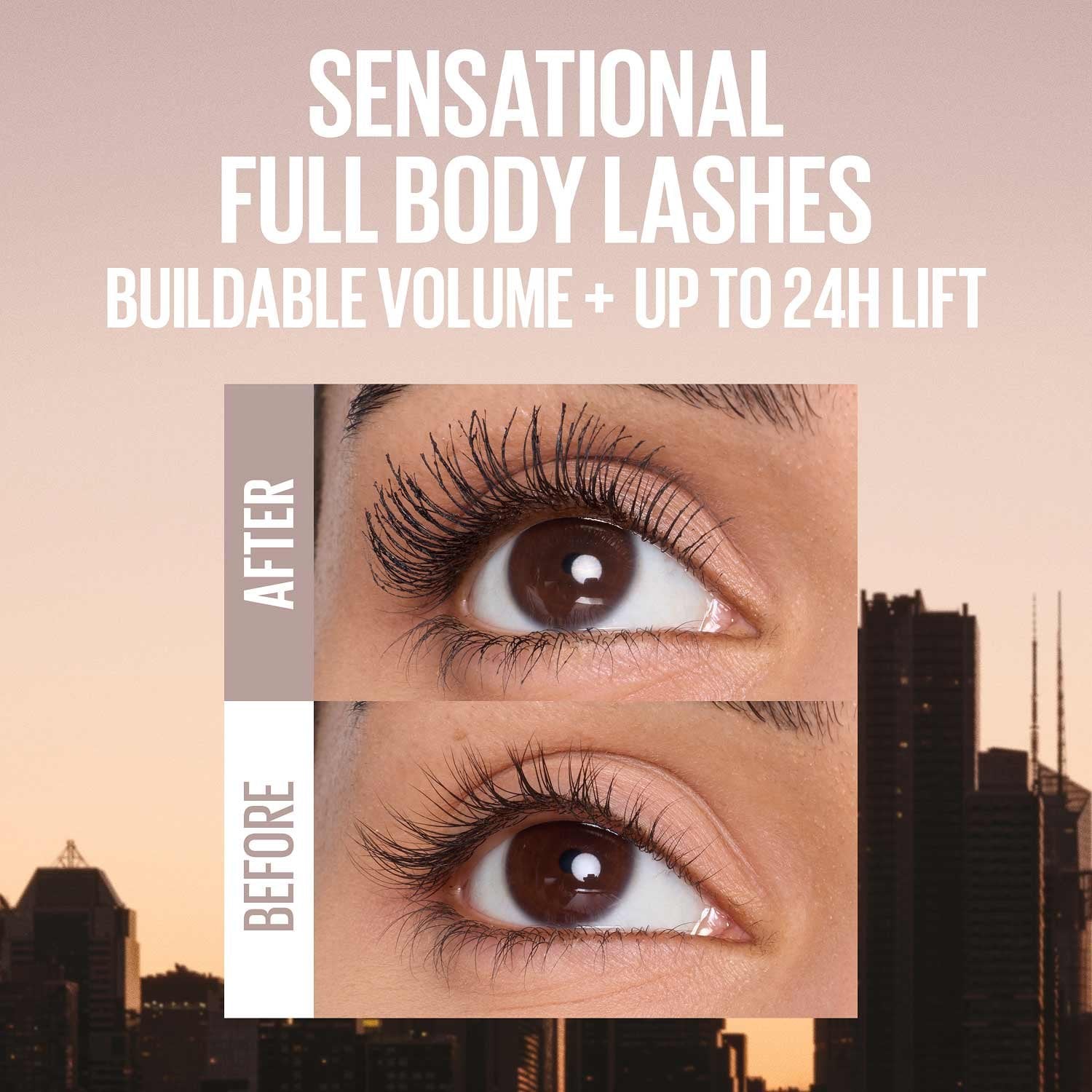 Maybelline Lash Sensational Body Mascara PDP Before After