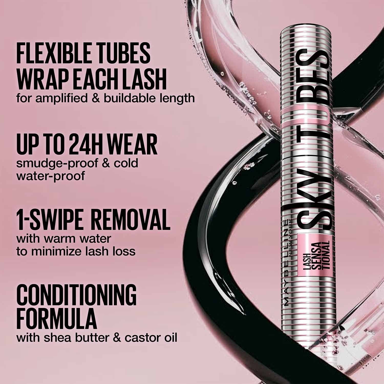 Maybelline Lash Sensational Sky Tubes PDP Benefits