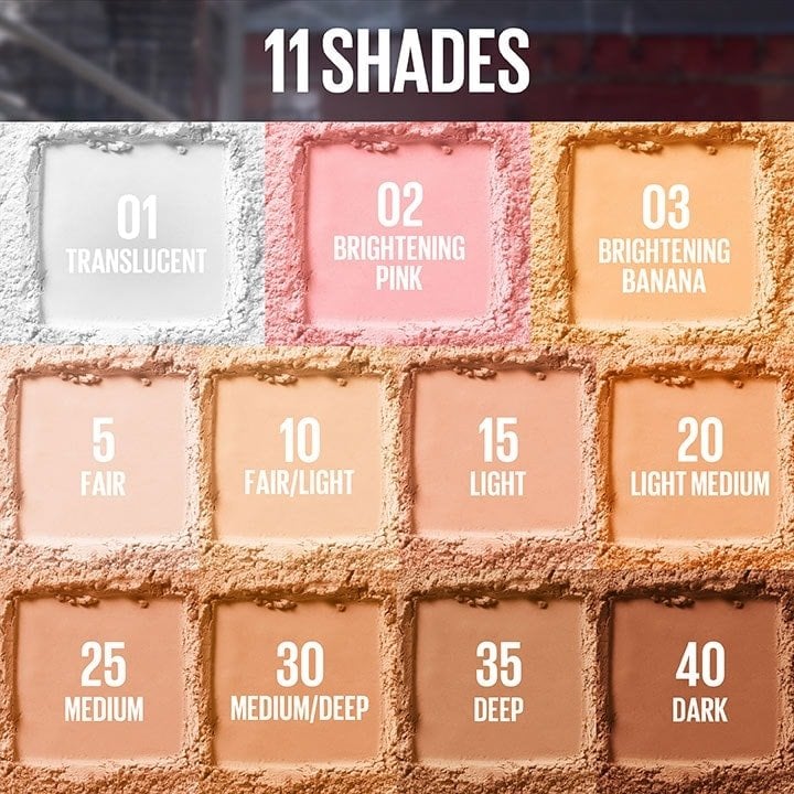 mny fitmeloose powder pdp shade range