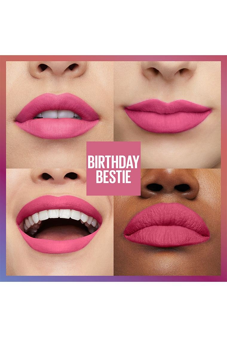 Maybelline Lip color Super Stay birthday edition Matte Ink 395 birthday bestie 041554070866 d