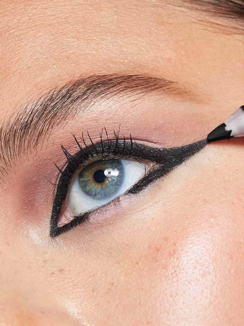 Black Eyeliner line being drawn
