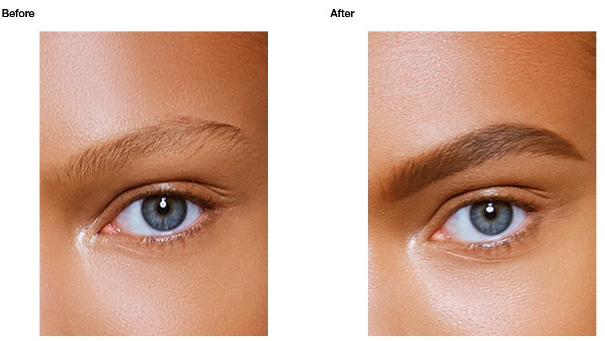Maybelline brow drama shaping chalk powder step by step before image 1